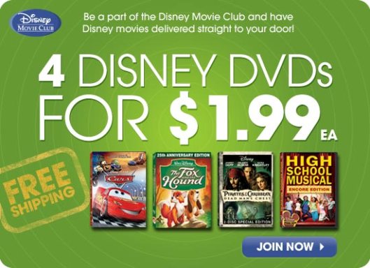 Get 4 Disney Movies for $1.99